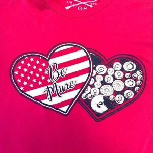 Grunt Style Shirt Men's XL Valentine's Day Box Of Ammo Be Mine Red Short Sleeve